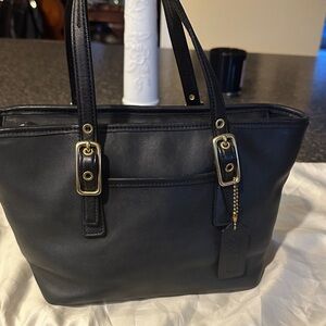 Coach Vintage Legacy Black Leather Mini Tote A30-9846